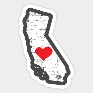 <3 California State Map Gift T Shirt for Men Women and Kids Sticker